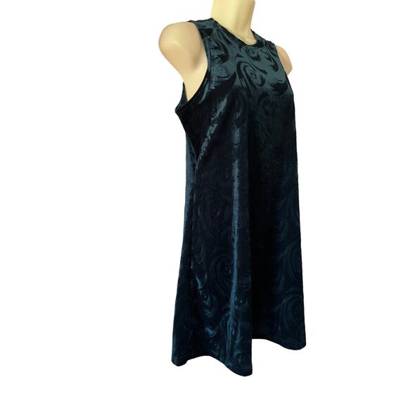 Jalate Vintage 90’s Hunter Green Stretch Velour Dress Size M - Picture 2 of 9